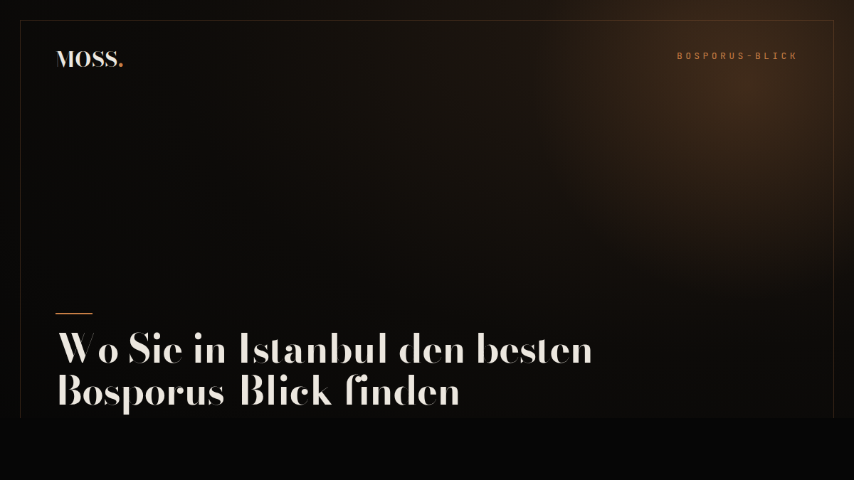 Wo Sie in Istanbul den besten Bosporus-Blick finden