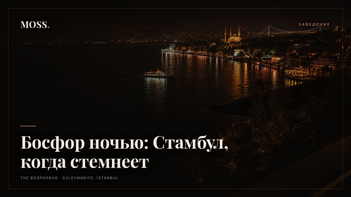 Босфор ночью: Стамбул, когда стемнеет