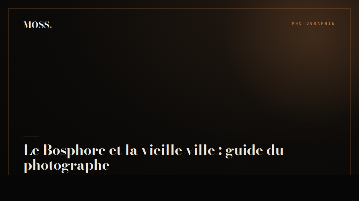Le Bosphore et la vieille ville : guide du photographe
