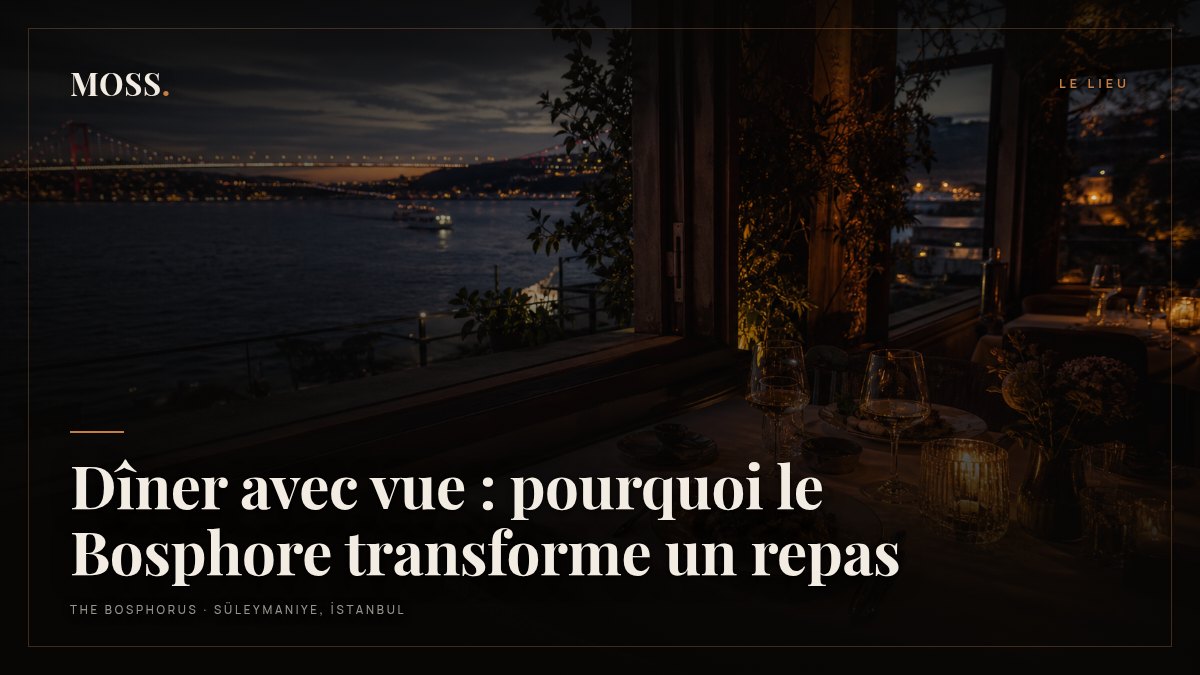 Dîner avec vue : pourquoi le Bosphore transforme un repas