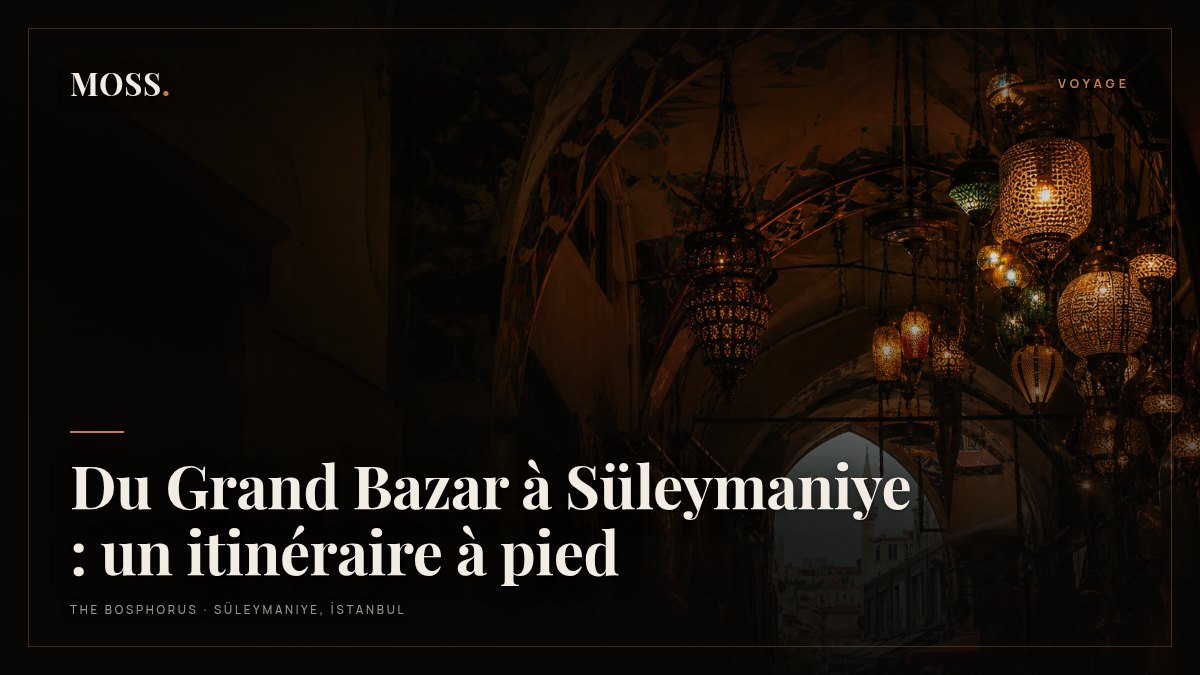 Du Grand Bazar à Süleymaniye : un itinéraire à pied