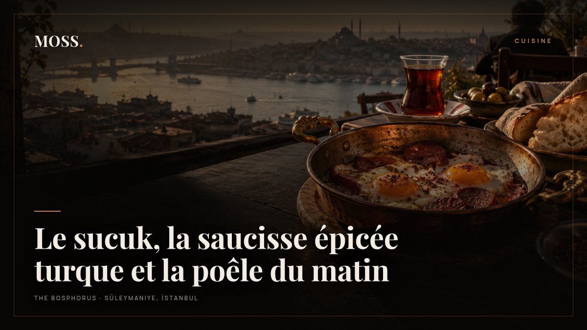 Le sucuk, la saucisse épicée turque et la poêle du matin