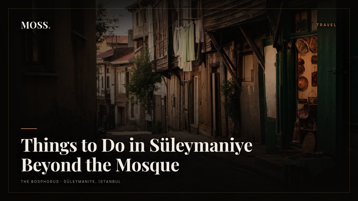 Things to Do in Süleymaniye Beyond the Mosque