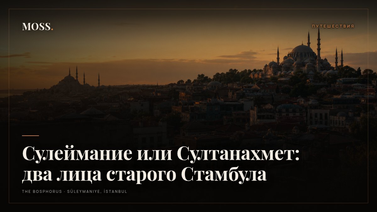 Сулеймание или Султанахмет: два лица старого Стамбула