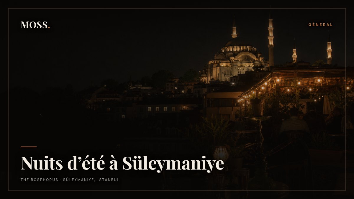 Nuits d’été à Süleymaniye
